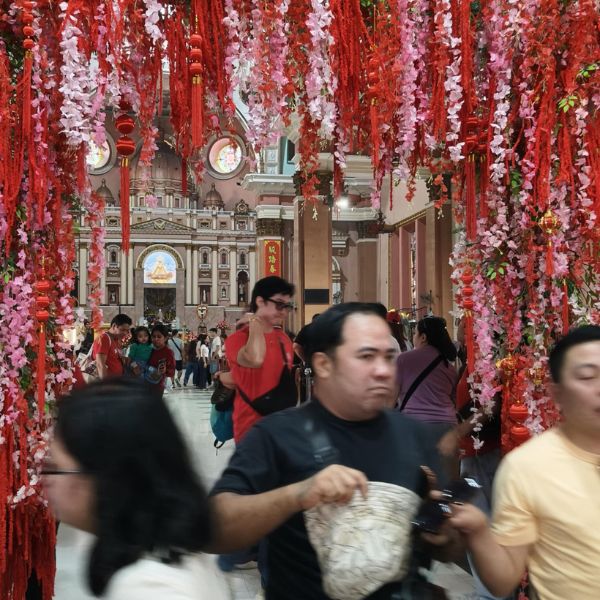 Festive Chinese essence decorate the foyer to Basilica San Lorenzo Ruiz in celebration of Chinese New Year 2026.