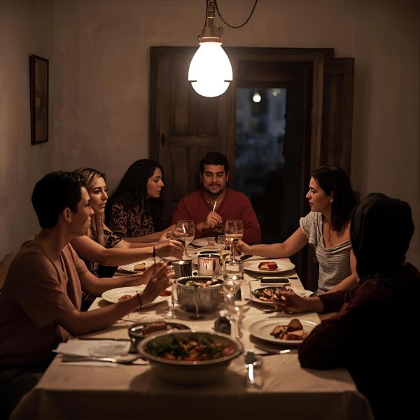 the heartfelt discussion over a family dinner in Mexico.