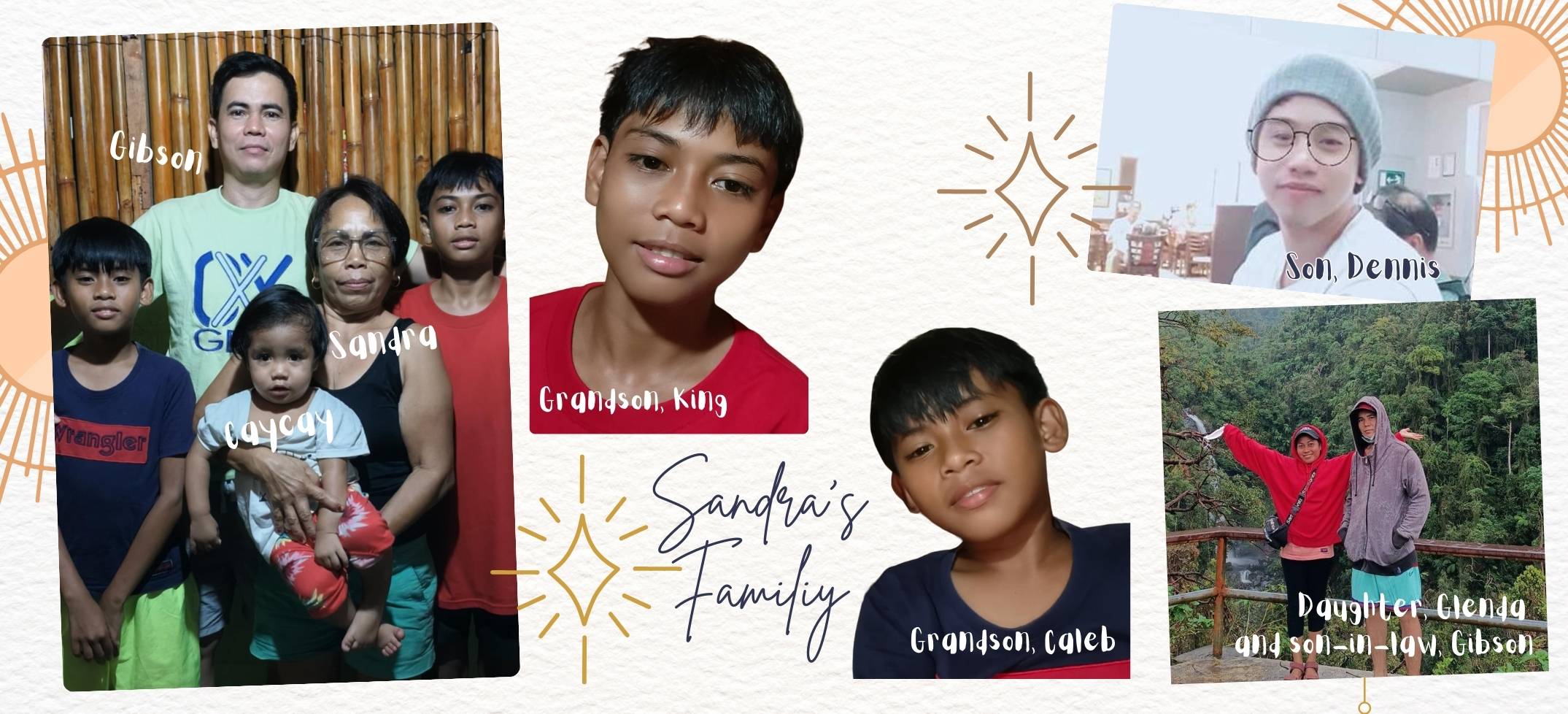 Sandra and her happy family.